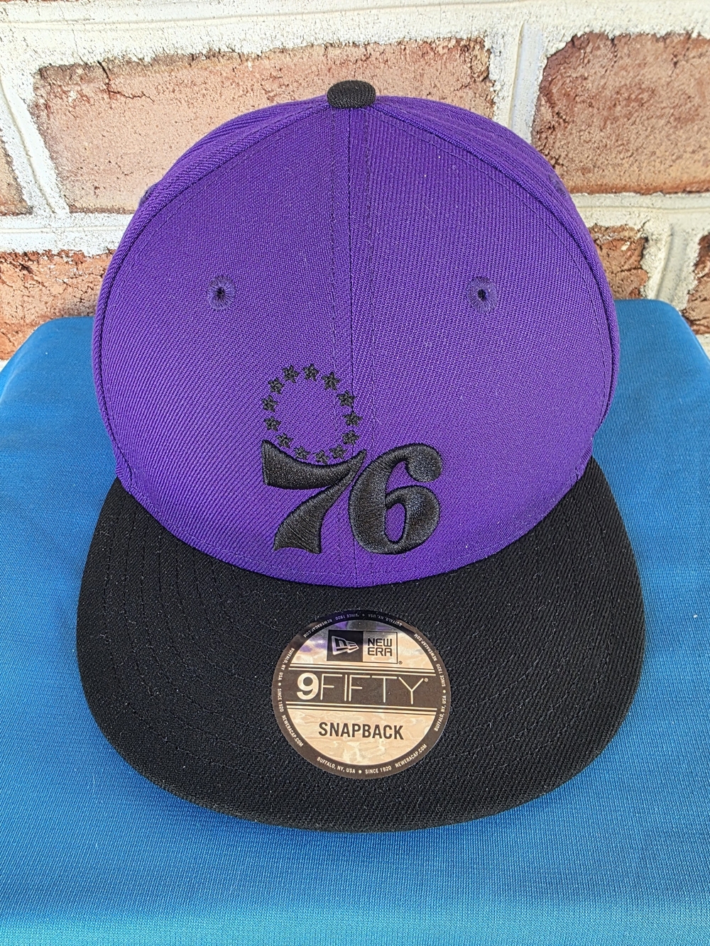 New Era 9FIFTY Philadelphia 76ers Purple and Black Snapback Hat
